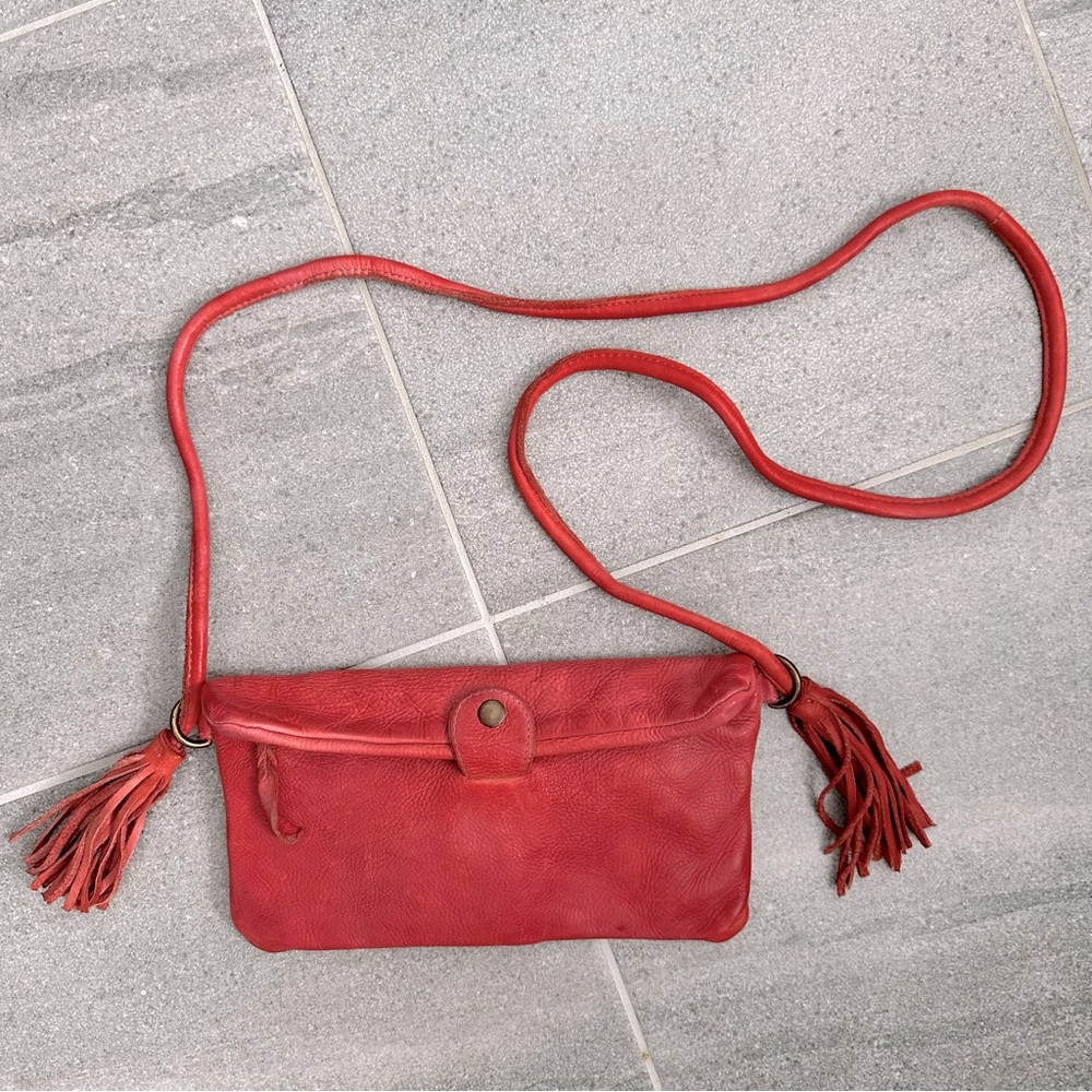 Free People Red Crossbody Bag